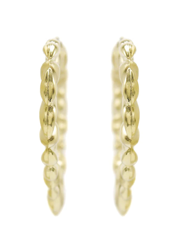 10K Womens Gold Heart Hoop Earrings | Customizable Size | 3-7MM