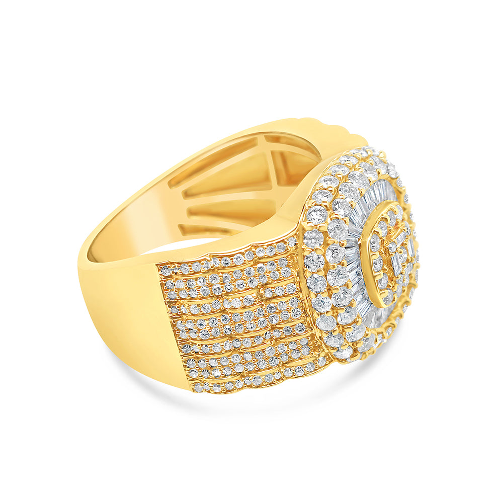 Mens Gold Diamond Pinky Ring | 14K Yellow Gold | 2.25CTW