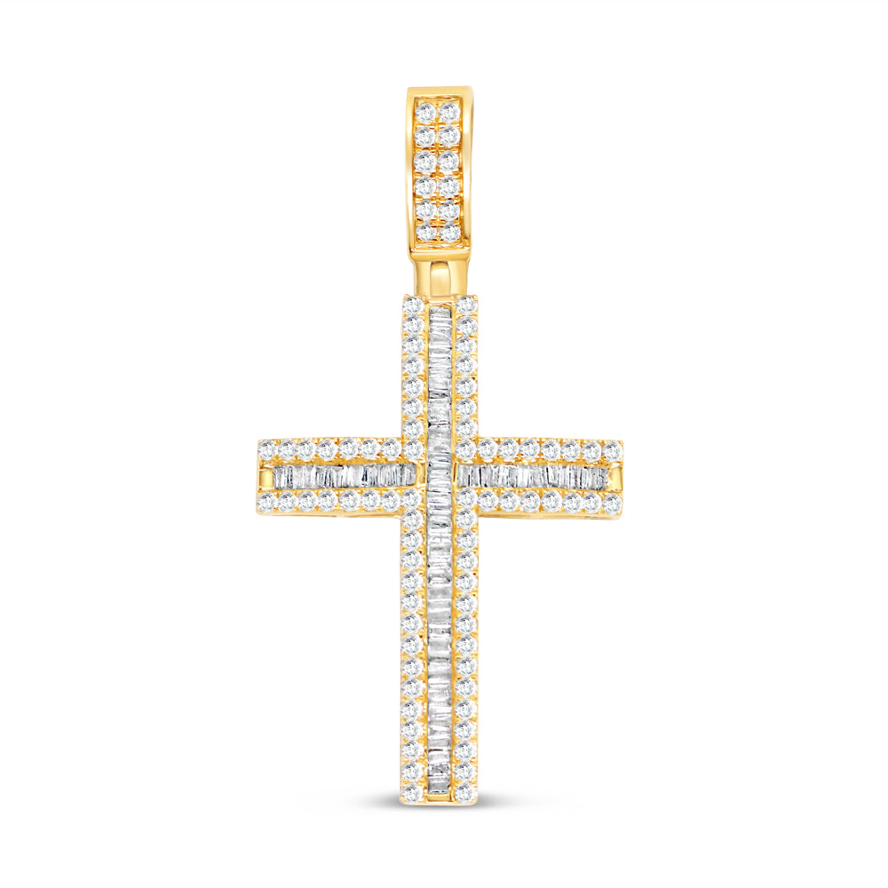 Cross - Yellow Gold Diamond Pendant | 1.55 CTW | 14K