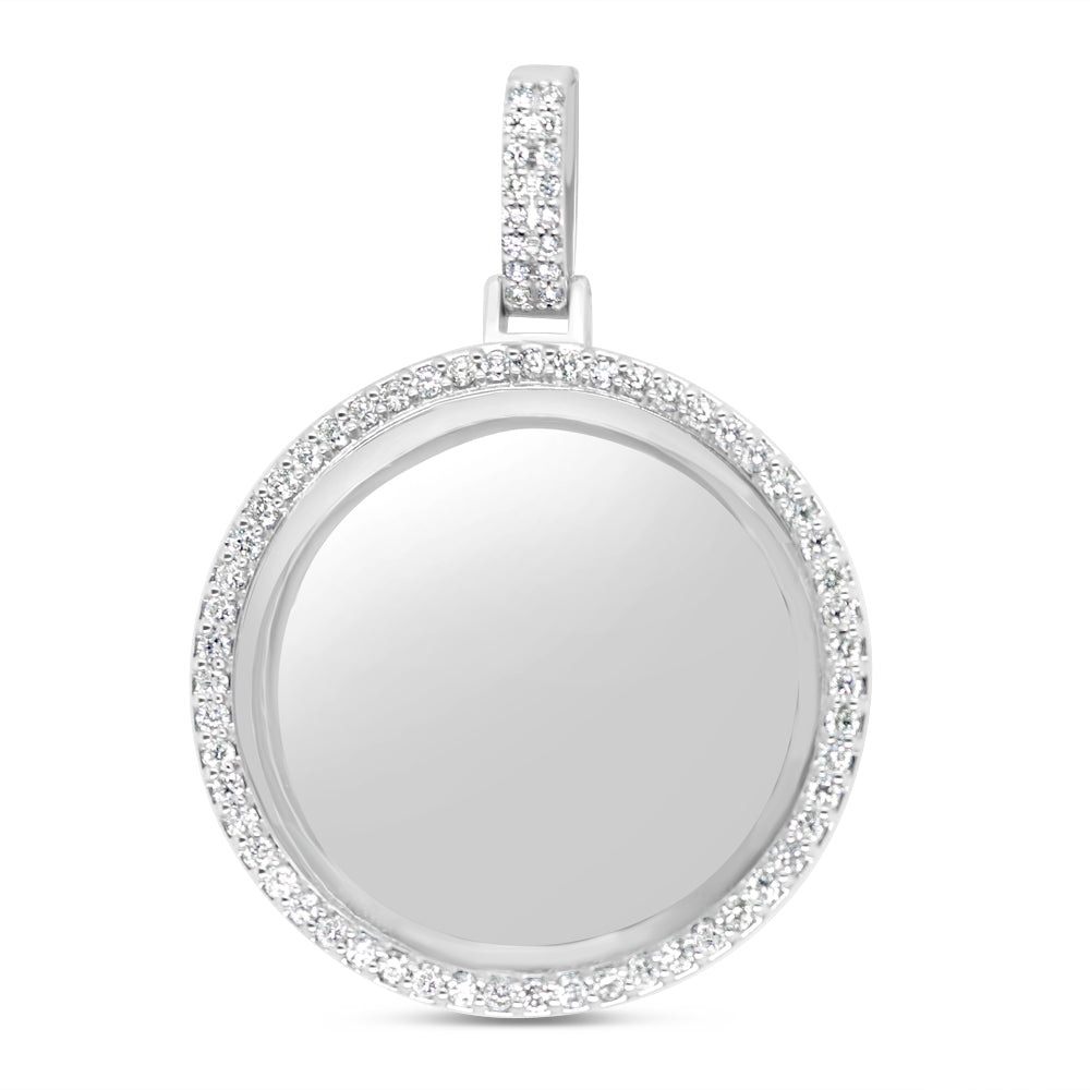 Standard Round Picture Pendant | Diamond White Gold | 2.04CTW | 14K