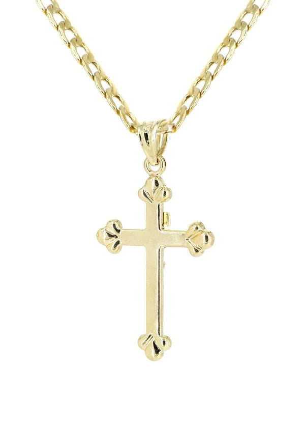 10K Gold Crucifix / Cross Necklace For Men | 3.1 Grams