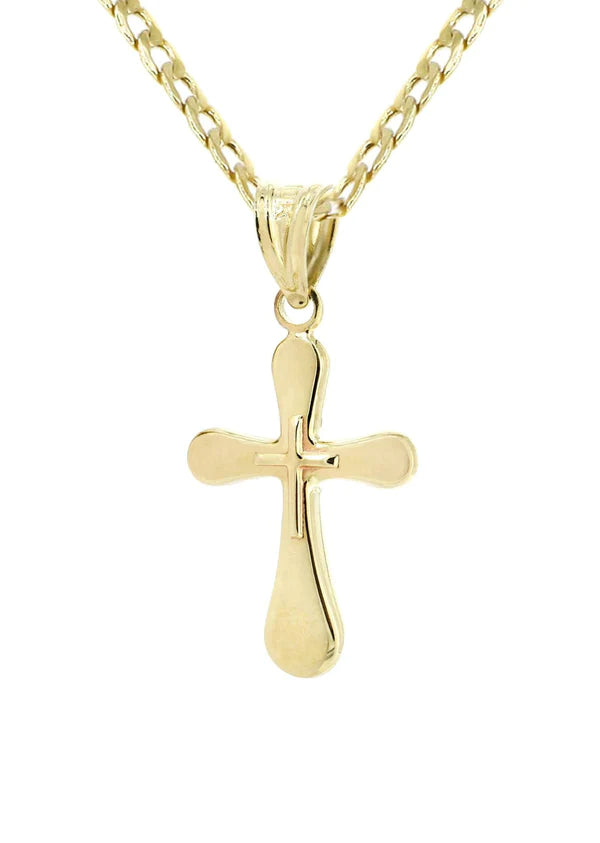 10K Gold Crucifix / Cross Necklace For Men | 3.4 Grams
