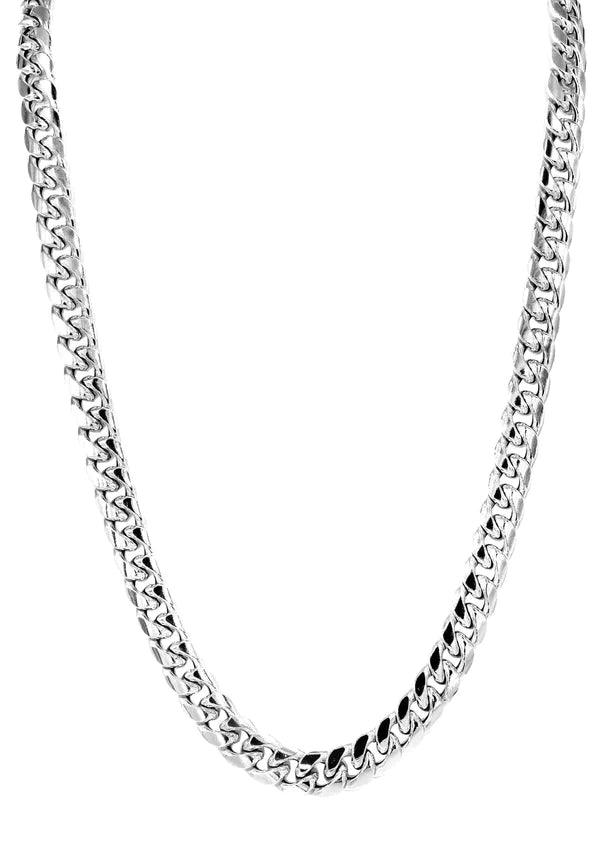 hollow white miami cuban chain