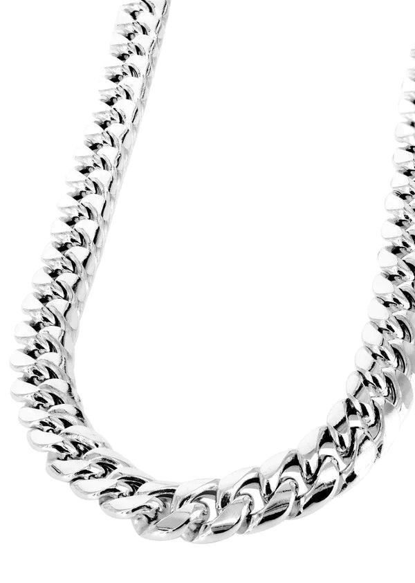 hollow white miami cuban chain