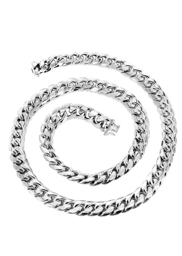 white hollow miami cuban chain