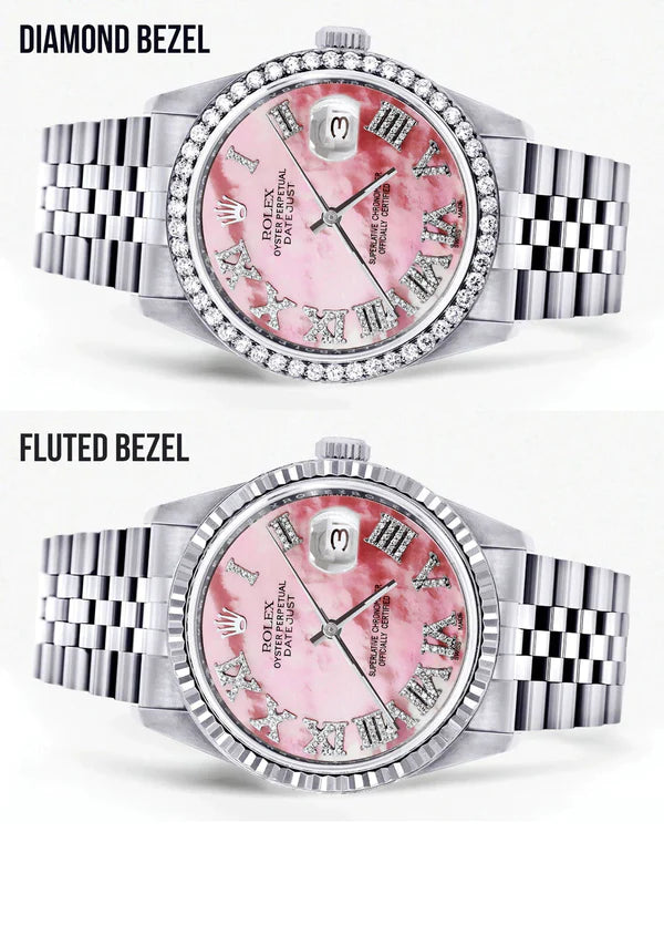 Rolex Datejust Watch 16030 for Ladies 36MM Diamond Mop Pink