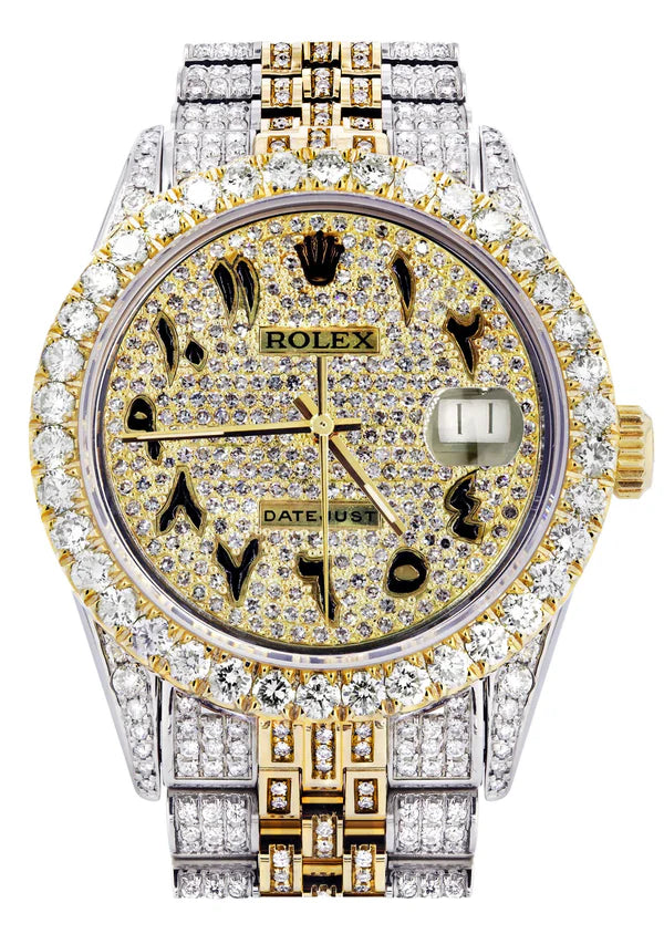Buy Iced Out Rolex Datejust 36MM Full Diamond Arabic Diamond