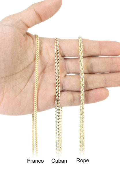 Large 100 Pendant with Chain | 10K Yellow Gold | 32.86MM | 0.57CT