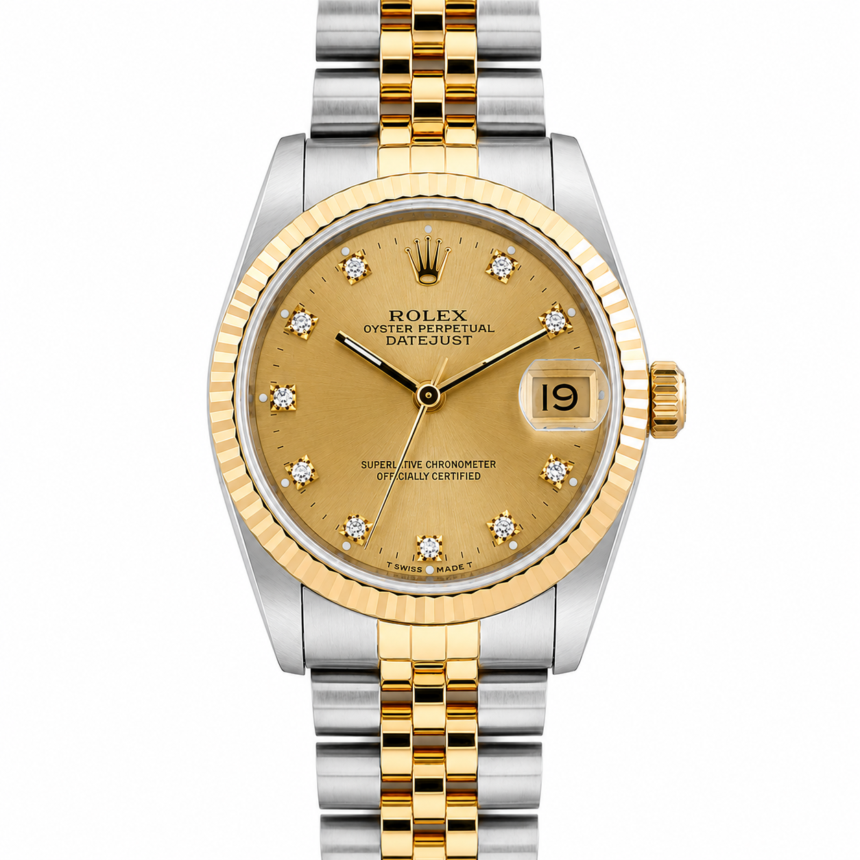 Rolex DateJust 16233  | 36MM | Diamond Champagne Dial | Two Tone | Jubile Band