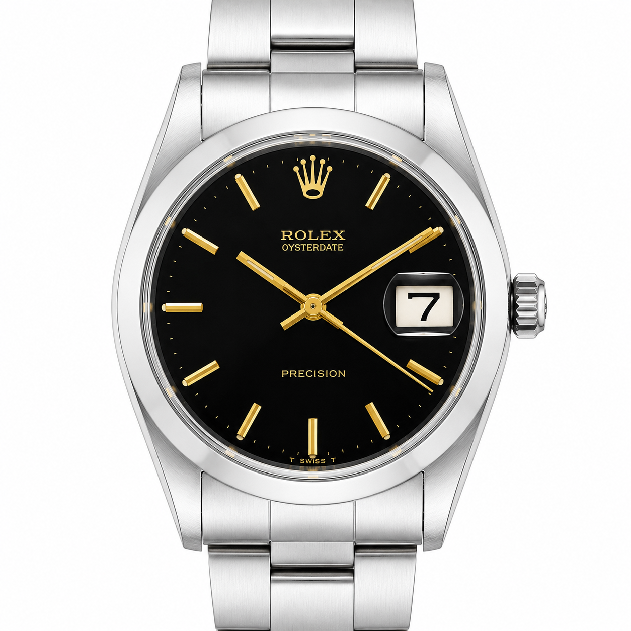Rolex Oyster Date Watch  | 34MM | Black Index Dial | Oyster Band