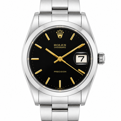 Rolex Oyster Date Watch  | 34MM | Black Index Dial | Oyster Band