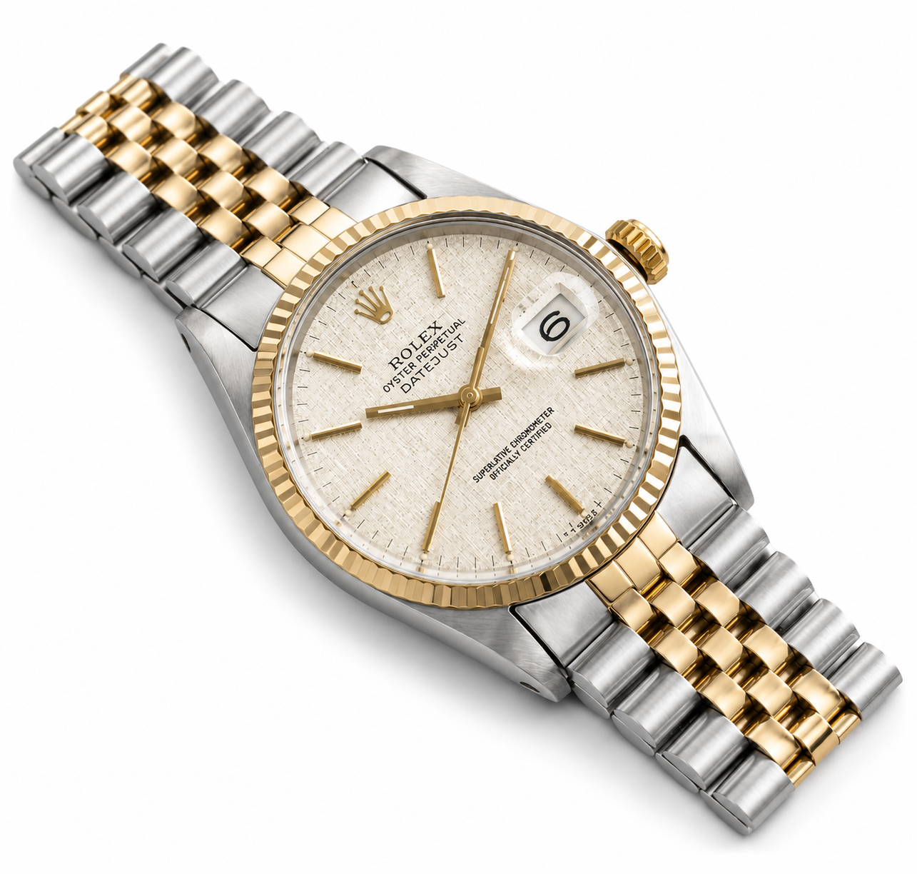 Rolex Datejust 16233 for Men | 36MM | Linen Dial | Two Tone | Jubilee Band B & P