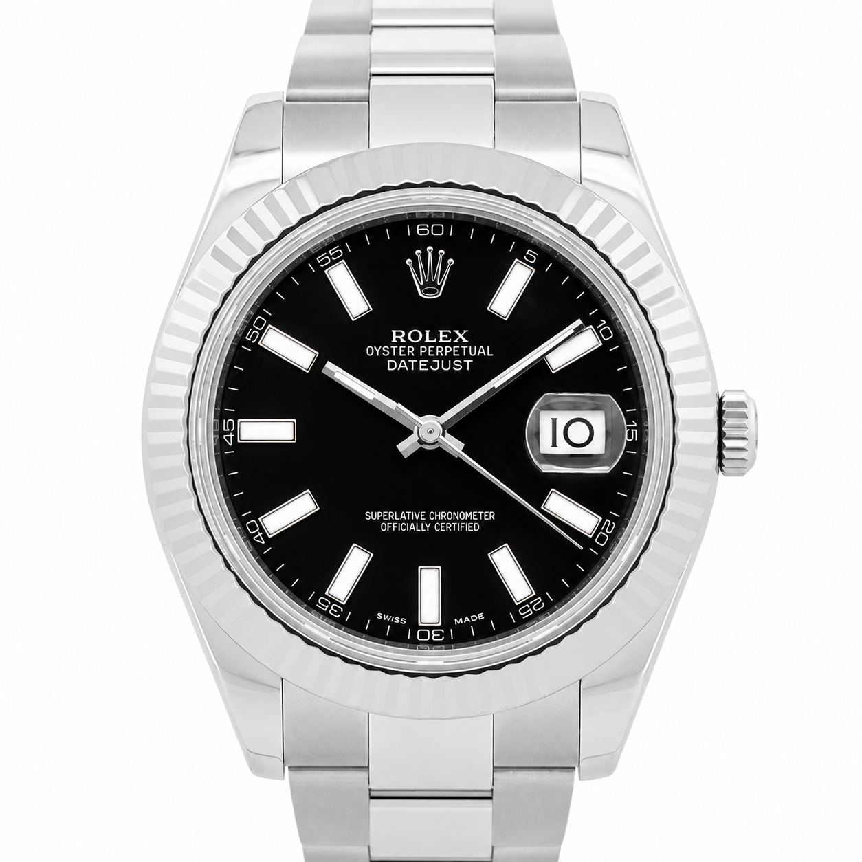 Rolex 41mm Datejust II Stainless Steel 116334 | Black Index B&P