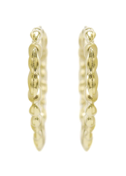 10K Womens Gold Heart Hoop Earrings | Customizable Size | 3-7MM