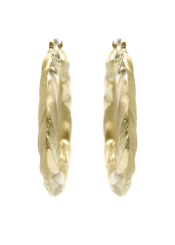 10K Womens Gold Hoop Earrings | Customizable Size