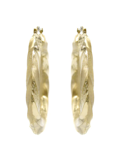 10K Womens Gold Hoop Earrings | Customizable Size