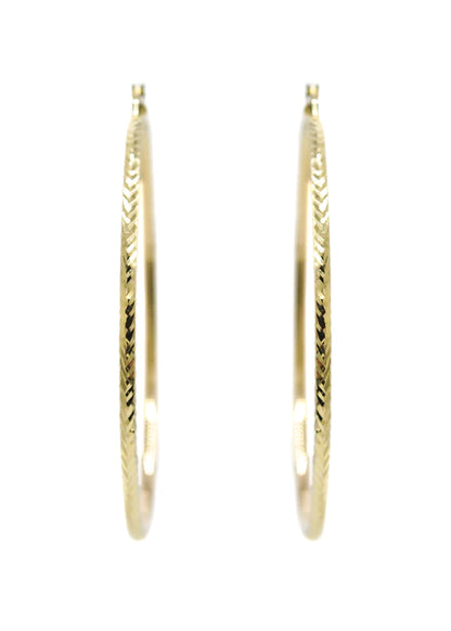 10K Womens Gold Hoop Earrings | Customizable Size | 2.5MM