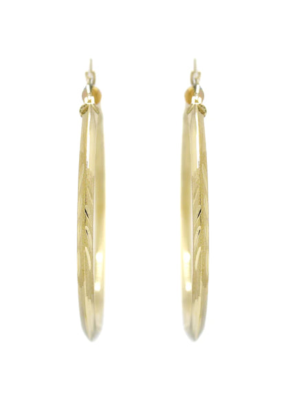 10K Womens Gold Hoop Earrings | Customizable Size 3MM