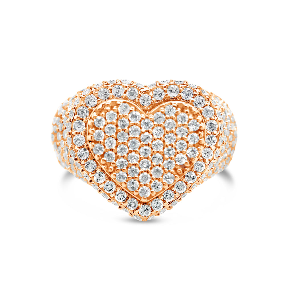 Gold Diamond Heart Ring | 14K | 2.40 CTW