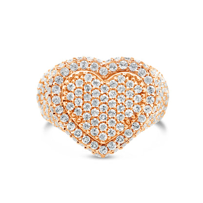 Gold Diamond Heart Ring | 14K | 2.40 CTW