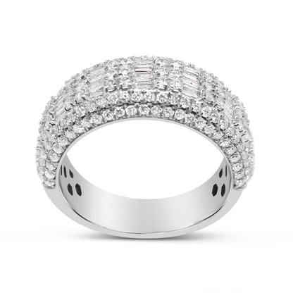Gold Round and Baguette Diamond Ring | 14K | 2.04 CTW