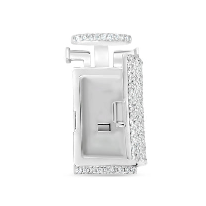 Lock - Gold Diamond Chain Lock | 2.50CTW | 14K | 14MM | Tri-Color Available