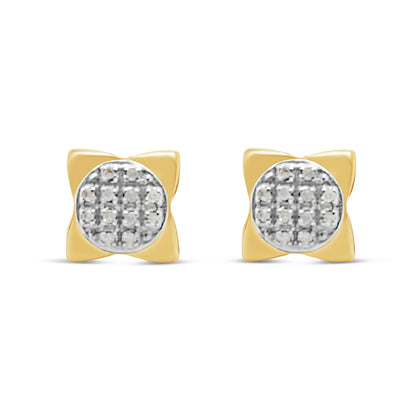 10K Yellow Gold | Diamond Earrings | 0.25CTW | 8.11MM