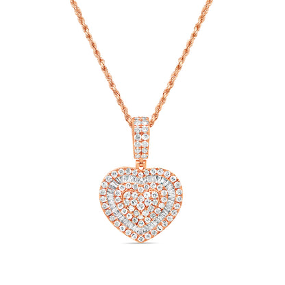 Heart Pendant with Necklace | 14K Yellow Gold | 20.20MM| 1.87CT