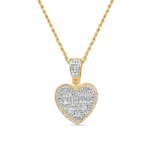 Heart Pendant with Necklace | 14K Yellow Gold | 17.64MM| 0.67CT