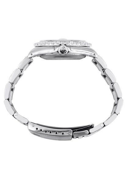 Diamond Rolex Datejust Watch 16200 for Men | 36MM | Full Diamond Roman Dial | Stainless Steel | Oyster Band