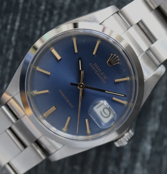 Rolex Oyster Date Watch  | 34MM | Blue Dial | Oyster Band