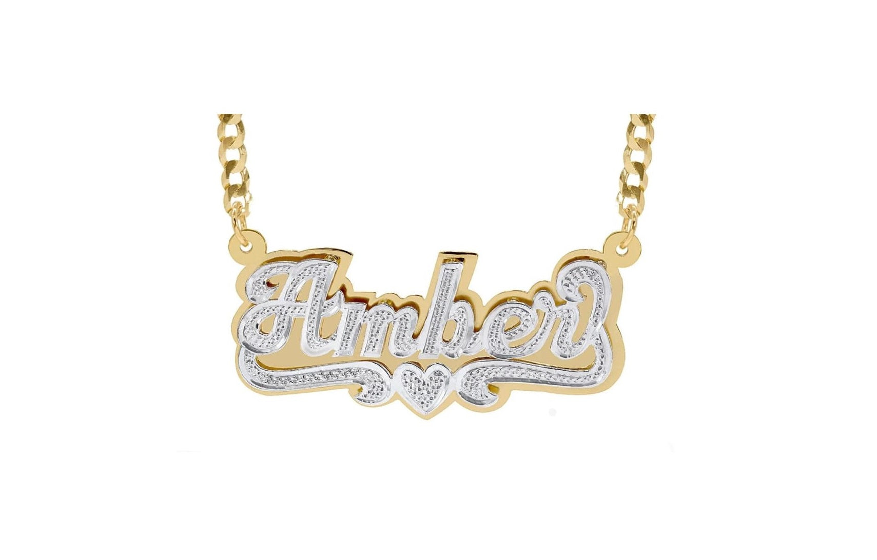 Buy Personalized Double Nameplate 10K/14K Yellow Gold Style