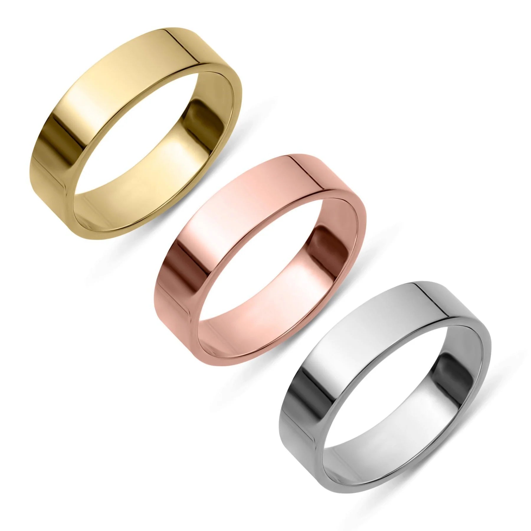 edged wedding band gold solid bayamjewelry
