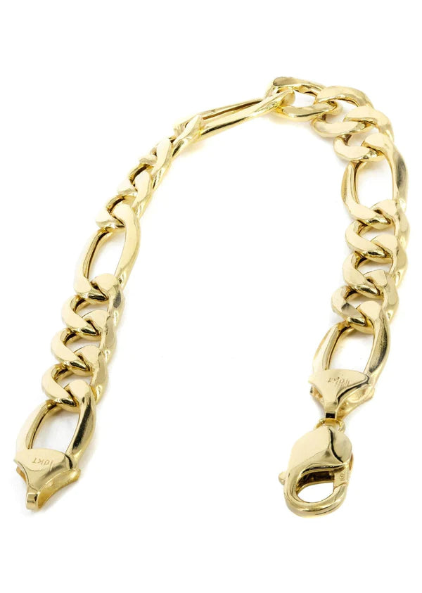 Hollow yellow figaro bracelet