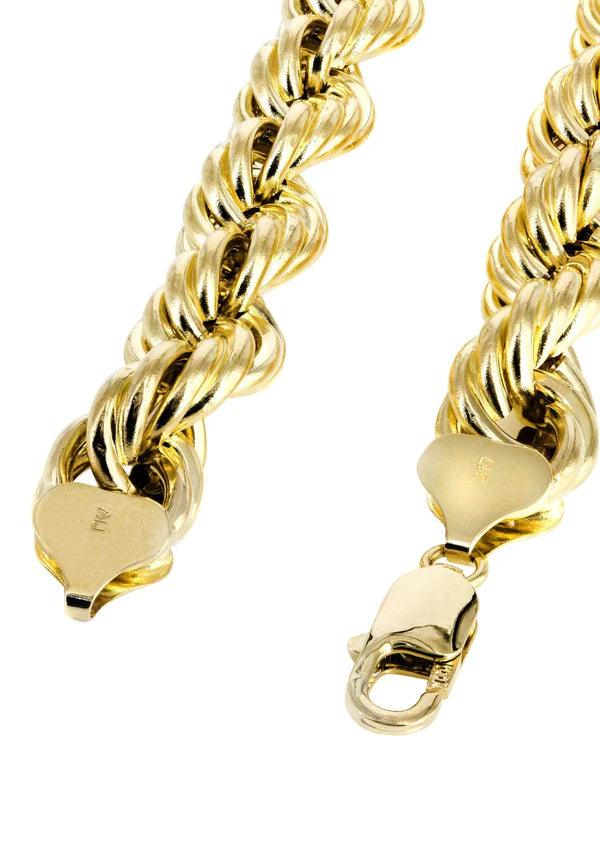 hollow yellow rope chain