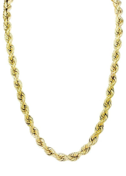 hollow yellow rope chain