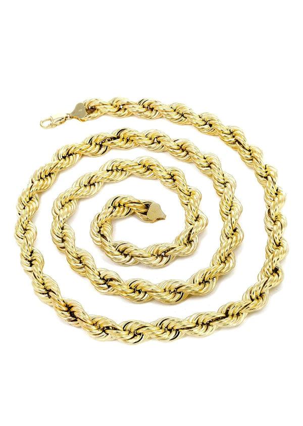 hollow yellow rope chain
