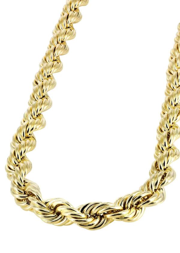 yellow hollow rope chain