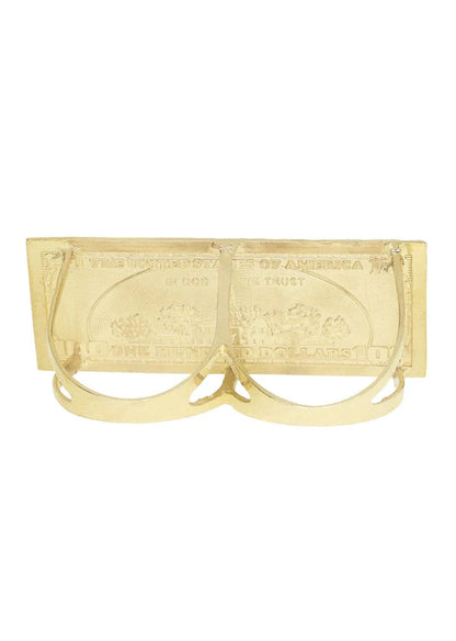 Mens $100 Dollor Bill Ring | 10K Solid Yellow Gold