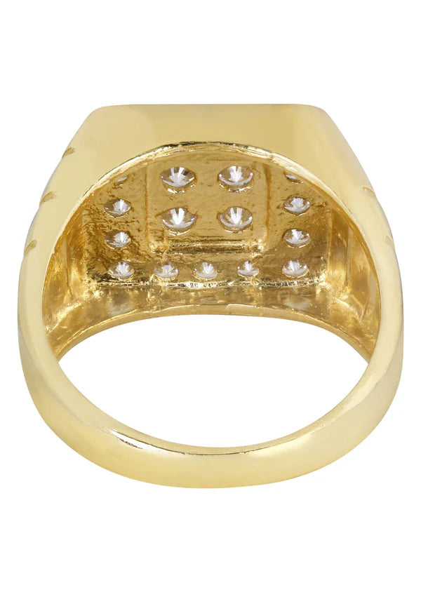 Mens Pinky Ring | 10K Solid Yellow Gold | Style #10