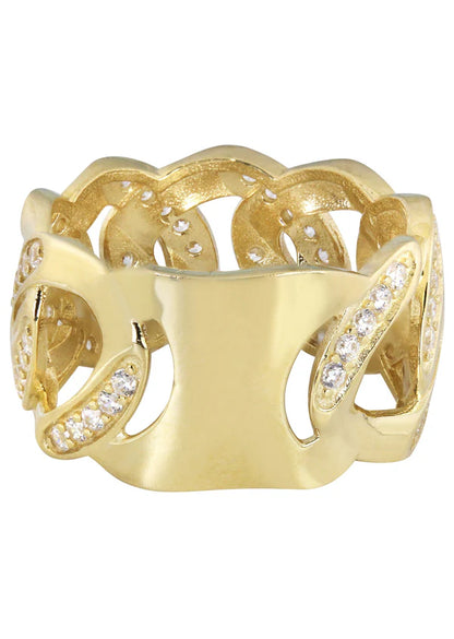 Mens Cuban Pinky Ring | 10K Solid Yellow Gold