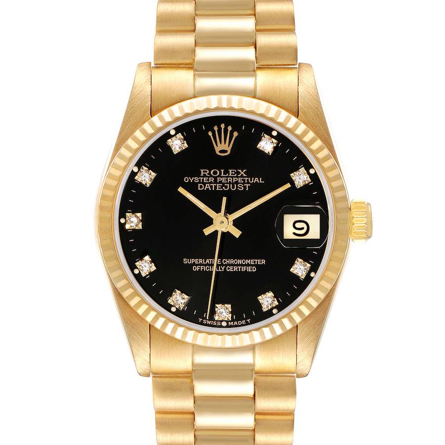 Watch Pres Jewelry Buy Rolex President Yellow Gold Onyx Diamond