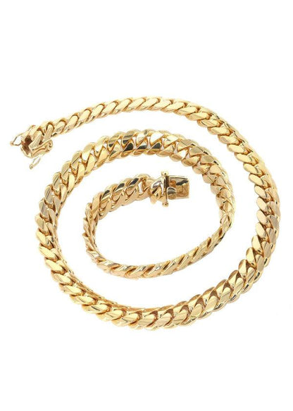 solid miami cuban link chain