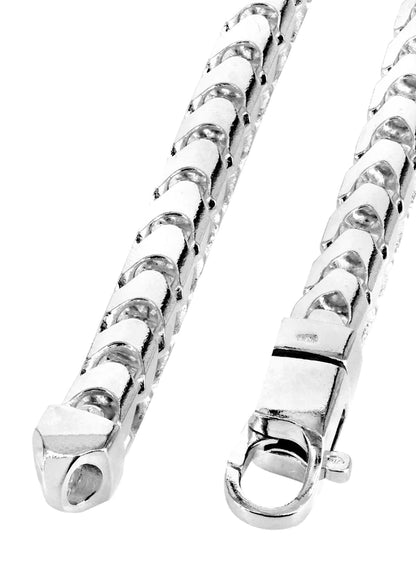 solid white franco chain