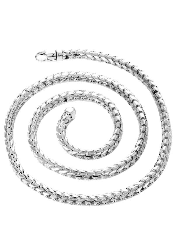 solid white franco chain