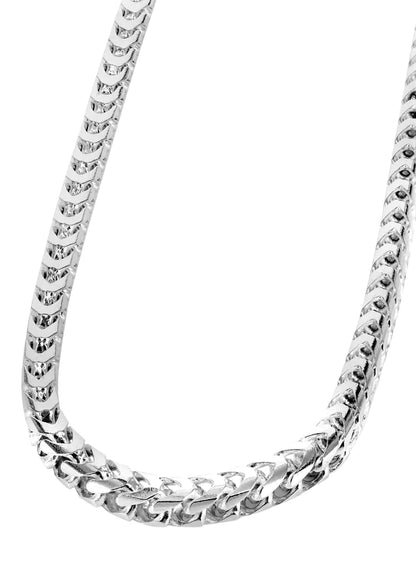 solid white franco chain