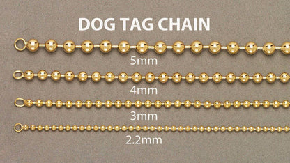 yellow dog tag chain